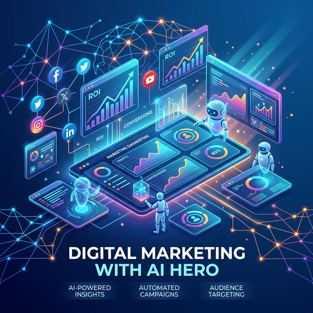 Digital Marketing with AI Course hero image for live training, project labs, and certification preparation at Goliveclasses